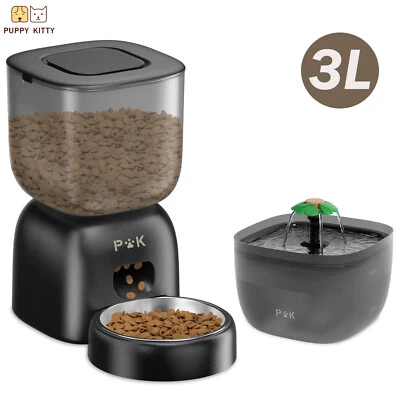 Automatischer Futterautomat Katze Hunde Futterspender Wasserspender mit Filter - Bild 1 von 4