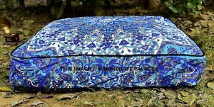 Star Mandala Bedruckt Quadratisch Hocker Pets Bett Indisch Bodenkissen Türkis - Bild 1 von 4