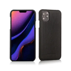 Coque arri�re Pierre Cardin en cuir v�ritable pour Apple iPhone 11 Pro - noire - Imagen 1 de 2