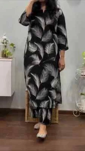 Conjunto de vestido túnica Kurti de diseñador étnico de Bollywood para mujer - Imagen 1 de 4