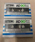 Tdk Ad90 Normal Position Extended High End Blank Cassette Tapes Type I Lot Of 2