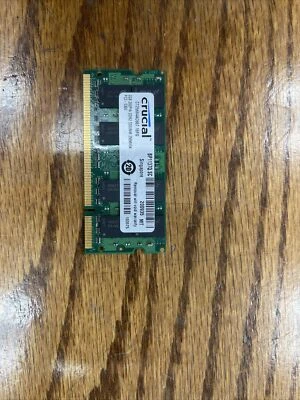 Crucial 2GB SO-DIMM 667 MHz PC2-5300 DDR2 SDRAM Memory (CT25664AC667) - Image 1 of 2