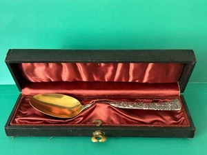TIFFANY & CO STERLING SILVER STERLING SILVER CHRISTENING SPOON PEAR ORIGINAL BOX - Picture 1 of 12