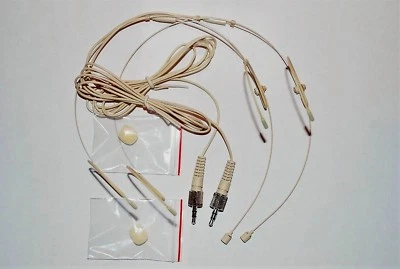 2 X Double earhook Headset Mic Headworn Microphone for Sennheiser Wireless *NEW* - Image 1 of 2
