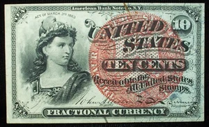 4th Issue Fractional 10 Cent Piece Crisp AU Condition - Picture 1 of 3