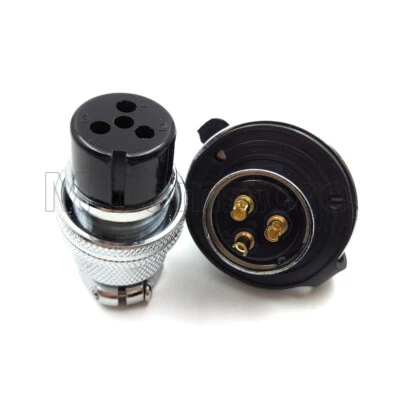 3 pin Aviation Cable Connector Bulkhead 3 Hole GX25 Circular Plug & Socket - Image 1 of 4