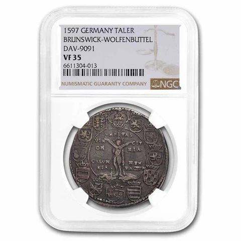 1597 Germany Brunswick-Wolfenbuttel Silver Taler VF-35 NGC - SKU#273773 Cover