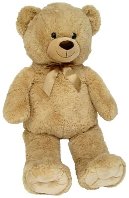 WAGNER STOFFTIERE XXL TEDDYBÄR 100cm gross beige Plüsch-Bär Teddy Stoffbär Plüsch-Tier Kuscheltier