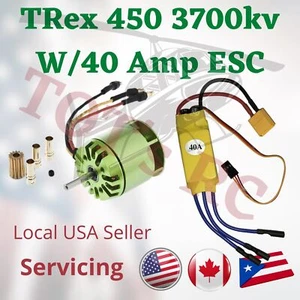 F2835 3700 - 4000KV Motor With 40Amp ESC For ALIGN TREX /Clone T-rex 450 rc heli - Picture 1 of 12