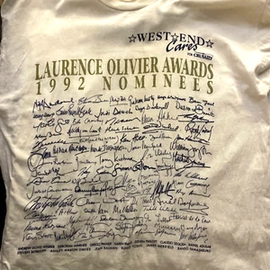 West End Cares  Olivier Awards autograph  T Shirt 1992 - Picture 1 of 10