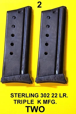Clip de cargador 2 (dos) modelo esterlina 302 en 22 lr 6 rd azulado HECHO EN EE. UU. Foto 1 de 4