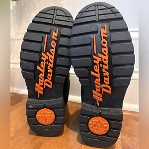 Botas con cordones Harley-Davidson de cuero negro con hebilla - para hombre talla 9 - Imagen 1 de 13