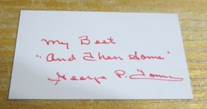 George Toma Groundskeeper Autographed 2X3.5 Business Card "The God of Sod" - Picture 1 of 3