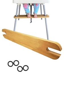 High Chair Footrest Non-Slip Natural Bamboo Wooden Foot Rest For Baby - Picture 1 of 6