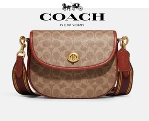 NUOVA borsa a tracolla da sella Coach firma Willow (TAN RUGGINE) con etichetta e sacchetto antipolvere - Foto 1 di 10
