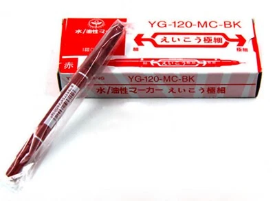 DIAWELL 1x Stift für Tattoovorlagen Marker Stempel Tattoo Piercing Hautmarker Farbe rot