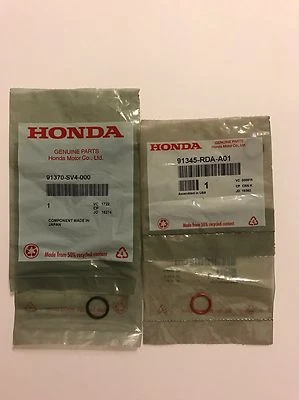 Genuine Honda Acura Power Steering Pump O-Ring Set 91345-RDA-A01 + 91370-SV4-000 - Image 1 of 3