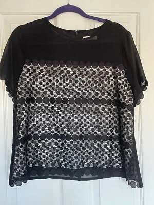 Rocha John Rocha Size 16 Black Top - Image 1 of 3