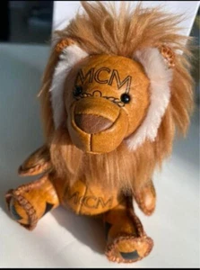 MCM Monogram Lion Bag Charm Keychain Keyring Doll Figurine Plush Camel - Picture 1 of 4