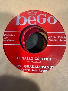 Latin 45 Tex Mex BEGO Los Guadalupanos Joey Lopez Gallo Copeton Oscar Martinez - Imagen 1 de 2