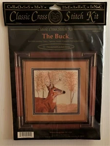 1996 Cross My Heart THE BUCK Cross Stitch KIT NEW SEALED Deer Woods SORTED FLOSS - Picture 1 of 1