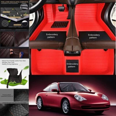 For Porsche All Models Car Floor Mats Auto Carpets All Weather Custom Waterproof Foto 1 de 4