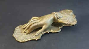 Terrific 1845 J Whitehouse Pressed Brass Figural Trade Counter/Desk Paper Clip - Picture 1 of 12
