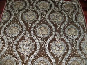 BRUNSCHWIG & FILS OCTAVIA VELVET PRINT FABRIC 10 YARDS TIGES EYE BROWN MULTI - Picture 1 of 6
