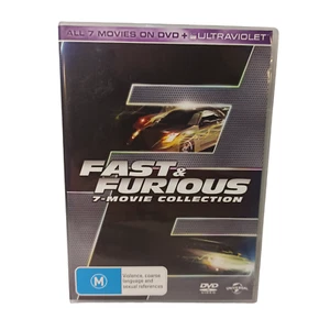 Fast & Furious 1 2 3 4 5 6 7 (DVD/UV) Box Set Action Automotive Crime R2,4 VGC - Picture 1 of 10