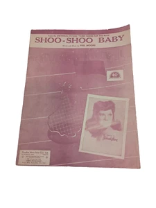 Shoo-Shoo Baby 1943 Sheet Music Three Cheers for the Boys Phil Moore Canadian - Picture 1 of 3