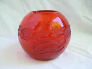 LEGRAS,FRENCH ART DECO ACID ETCHED GLASS VASE,SIGNED,1930s YEARS. - Picture 1 of 12