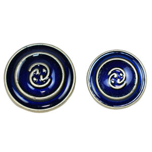 Blue Plastic Button Sewing for Jacket Suit Sweaters,Round Shape Overcoat Craft