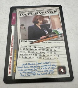 The X Files CCG  * Paperwork  Promo Card NearMint  SellbyCyn - Picture 1 of 6