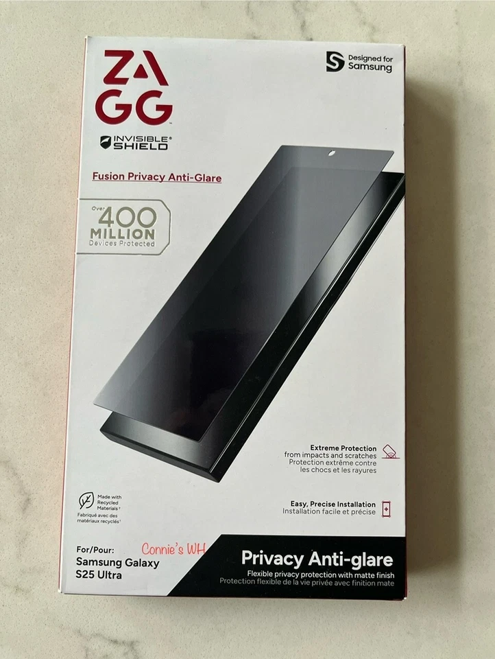 ZAGG InvisibleShield Fusion Privacy Anti-Glare Screen Protector Galaxy S25 Ultra