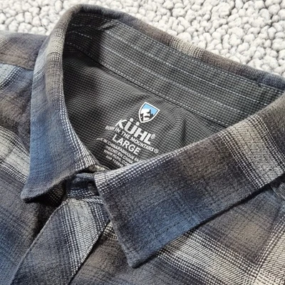 Kuhl Long Sleeve Brown Plaid Men’s Large Snaps  - Image 1 of 4