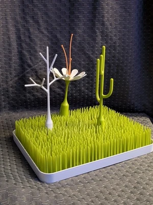 Soporte de estante de secado de encimera de hierba Boon para biberones con árbol, flor y 🌵 Foto 1 de 4