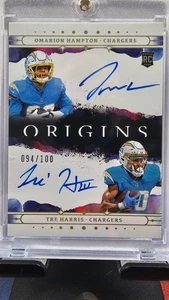 2025 Panini Origins Dual Rookie Auto Omarion Hampton Tre Harris On-Card /100 - Picture 1 of 2
