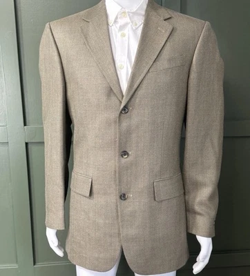 Oscar de la Renta Mens Blazer 39L Made in Colombia Silk Wool Sport Coat Jacket - Image 1 of 4