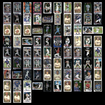 Texas Rangers Lot 83 Cards Refractors,Prizms,Rookies,1sts Topps Panini MLB - Image 1 of 4