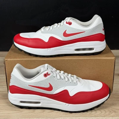 Zapatos de golf Nike Air Max 1 G para hombre talla 10,5 blancos rojos universitarios OG AQ0863-100 Foto 1 de 4
