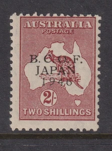 Australia 1947 2/-  Map/KANGAROO - B.C.O.F./JAPAN -SG J6  Cat   £50+ MUH - Bild 1 von 2