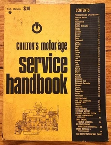 Manual de servicio vintage Chilton Motor Age 44ª edición Coches camiones 1969 - Imagen 1 de 2