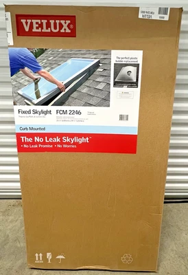 Velux Fixed Skylight. Measures  25-1/2in x 49-1/2 inch fixed skylight, FCM 2246. - Image 1 of 4