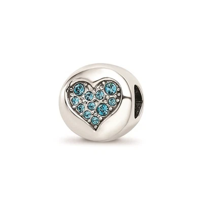 Cuentas reflectantes de cristal de plata de ley de Swarovski Diciembre Suerte Bead Foto 1 de 4