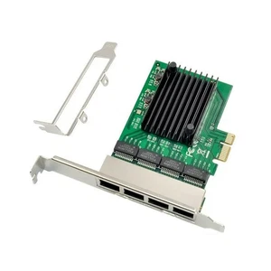 4 Port RJ45 Gigabit Ethernet PCI-E X1 Network Adapter Card VLAN Server NIC - Picture 1 of 10