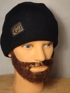 Obey Beanie Nero OSFA Snowboard Sci Invernale Usato in Ottime Condizioni - Foto 1 di 7