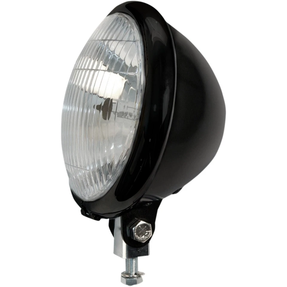 Emgo 5-3/4" Bates-Style Black Headlight (66-84151BSD) - Image 1 of 1