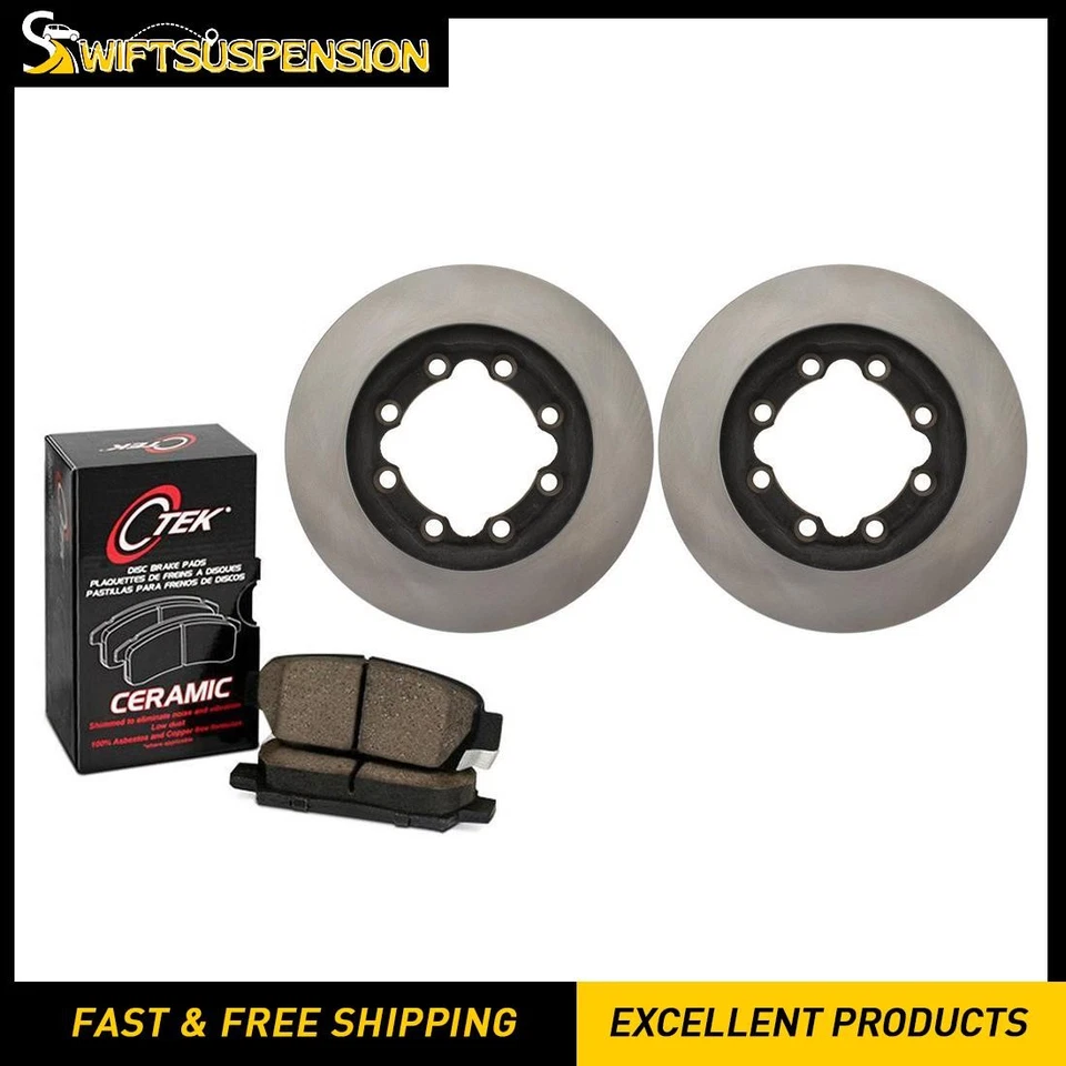 Front Disc Brake Pad Set Disc Brake Rotor C-Tek for Chevrolet K3500 1988-2000 - Image 1 of 4