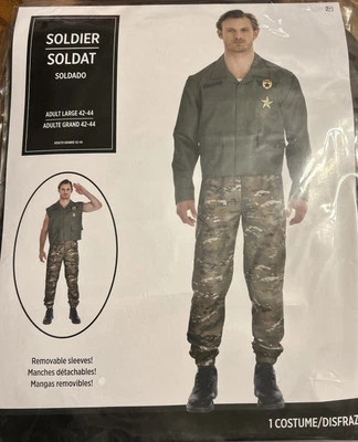 Disfraz Uniforme Soldado Grande Adulto 42-44 Foto 1 de 4