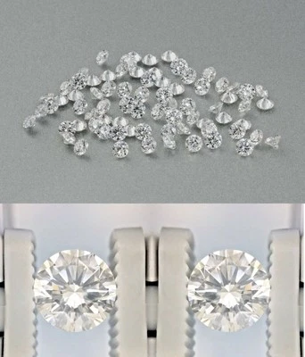 HPHT Diamond EF VS1 Clarity 1.8mm Round Cut 0.50ct/20 Pcs Lot For Women AB-400 - Image 1 of 4